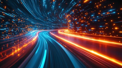 Abstract Tunnel of Light and Energy