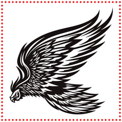 Seraphic Wing Designs, Intricate Feathers in Monochrome for Graphic Artists and Designers