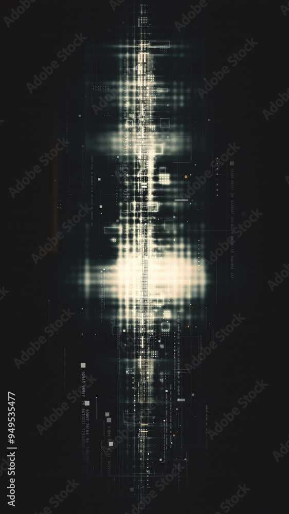 Poster futuristic metaverse, hi-tech digital data telemetry with encrypted numbers, display dynamic backgro