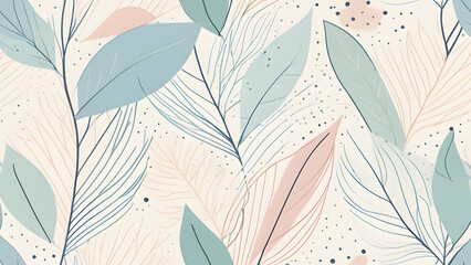 Obraz premium seamless pattern with leaves