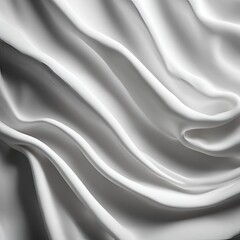 Fototapeta premium Luxurious white satin with soft, flowing drapes. Ideal for creating elegant and sophisticated designs.