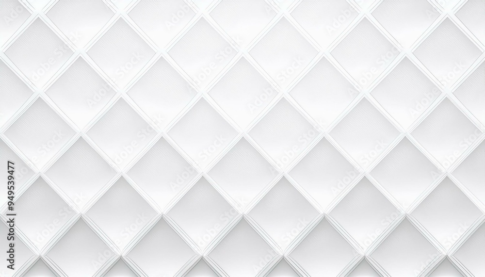 Poster abstract. embossed geometric square white background, light and shadow.abstract white grey paper squ