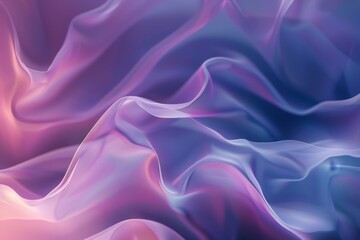 Obraz premium An abstract background of purple and blue colors featuring wavy lines flowing across the image, Smooth gradients blend seamlessly into one another, creating a harmonious texture