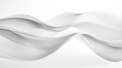 Abstract sign of peace, featuring gentle waves and curves, set against a dynamic white-light grey background, evoking calmness