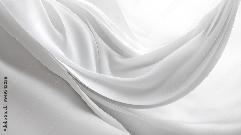 Poster abstract sign of peace, with soft flowing lines and a dynamic white-light grey background, creating 