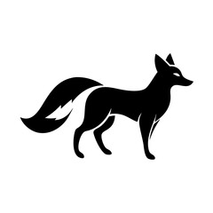 fox vector, logo, silhouette