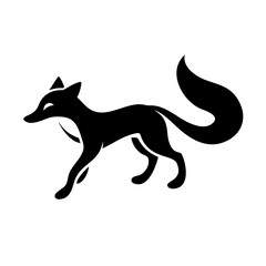 fox vector, logo, silhouette