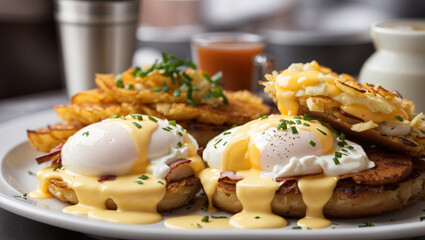 egg with bacon and toast