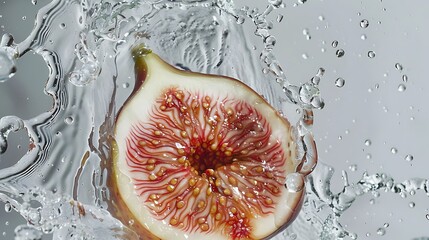 Fig and splash of water fresh Fig