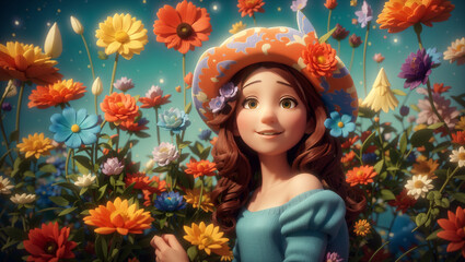 little girl with christmas tree