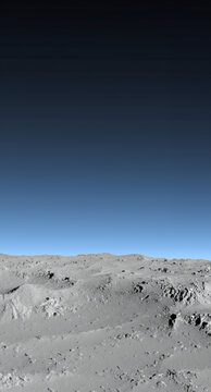 science Space scenery, planet desert and sunlight, Science fiction art.