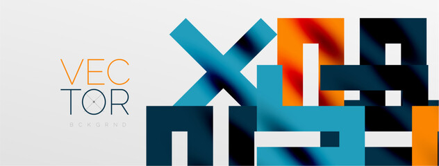 Colorful squares, lines minimal abstract background. Vector Illustration For Wallpaper, Banner, Background, Card, Book Illustration, landing page