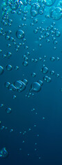 Long size Underwater Bubbles Background image
