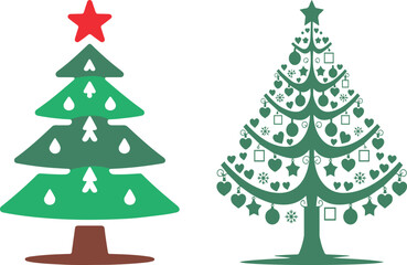 set of christmas tree