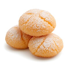 Perfect Amaretti Italian Dessert Macarons Isolated on White Background