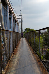 Obraz premium pedestrian bridge with copy space.