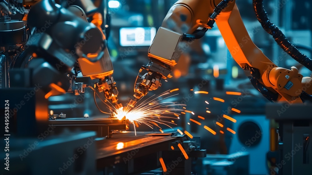 Poster robotic welding station in a highly automated car production line utilizing the power of iot technol