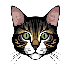 illustration of cat head