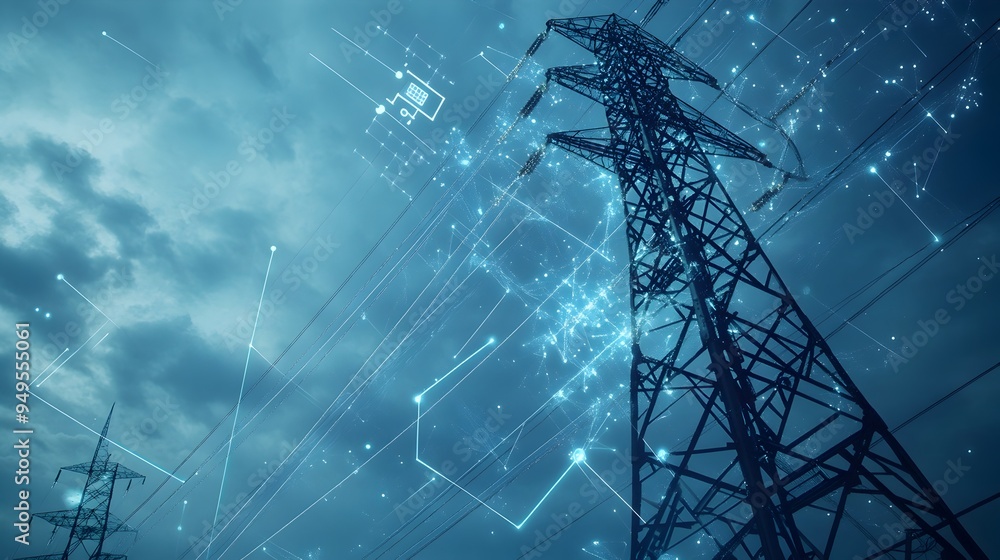 Poster advanced iot analytical systems monitoring and optimizing data during the installation of high volta