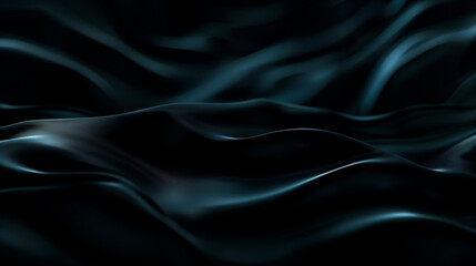 Obraz premium Abstract Black Silk Fabric Texture Background with Smooth Folds and Shadows