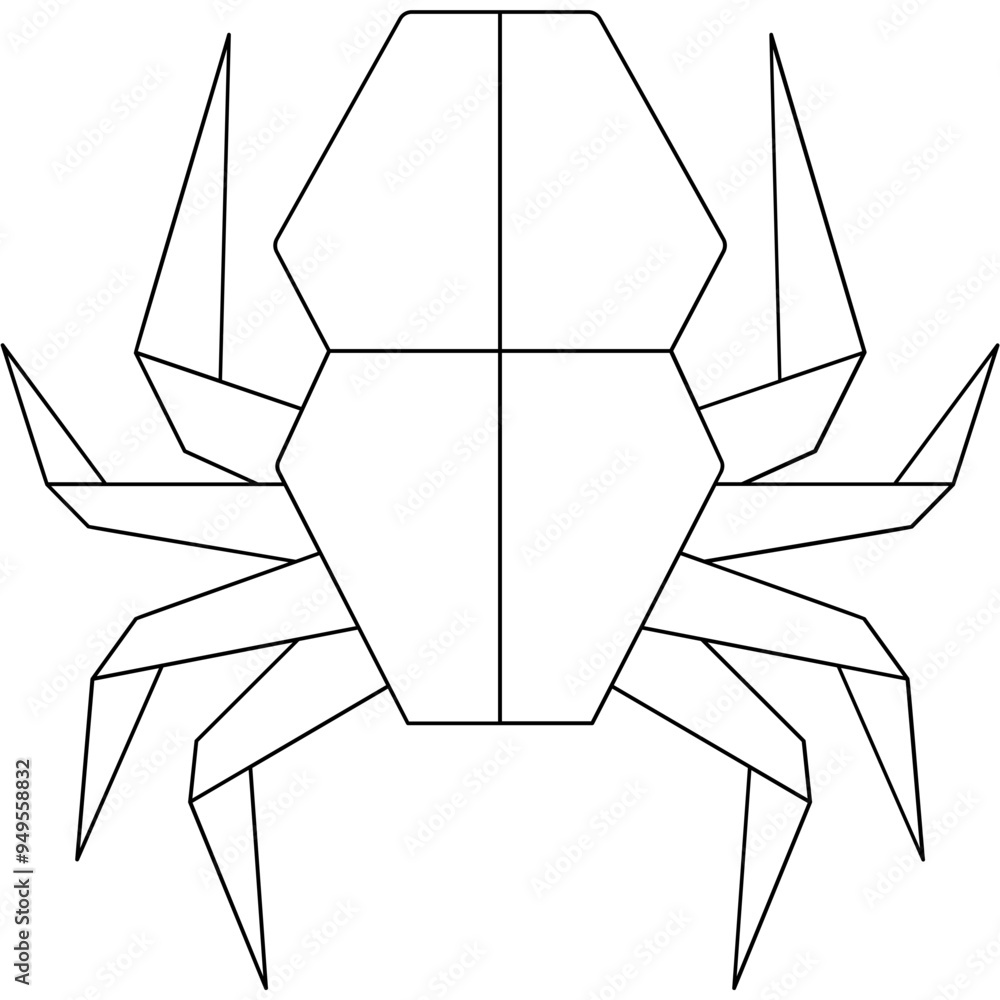 Poster Origami Insect Icon