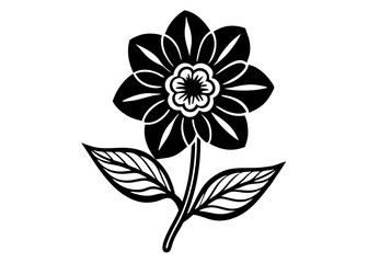 silhouette flower vector 