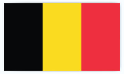 Illustration of Belgium flag. The correct proportions and color.