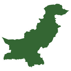Vector outline map of Pakistan