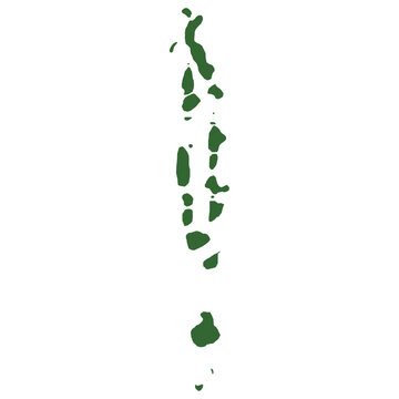 Vector outline map of the Maldives