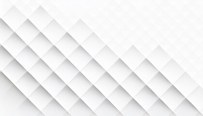 Silver color square pattern on the banner with shadow. Abstract white and grey color geometric background with copy space. Modern and minimal concept.