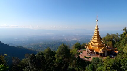 Wat Phra That Doi Suthep: The golden temple of Wat Phra That Doi Suthep overlooking Chiang Mai from its mountain perch.
