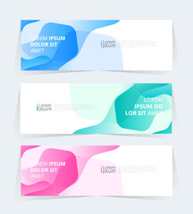 Geometric banner design with Vector presentation template.