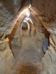 Subterranean Arab caves from the Middle Ages, used as shelters and to preserve food, located in Brihuega, Guadalajara.