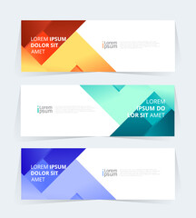 Fototapeta premium Geometric banner design with Vector presentation template.