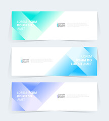 Fototapeta premium Geometric banner design with Vector presentation template.