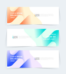 Geometric banner design with Vector presentation template.