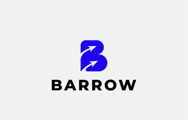Obraz premium Logo Arrow and Letter B, Template creative design fintech, technology, arrow, growth and increase symbols icon. Editable file