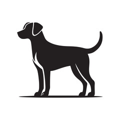 Dog silhouette vector illustration
