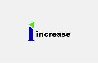 Logo Arrow and Letter I, Template creative design fintech, technology, arrow, growth and increase symbols icon. Editable file