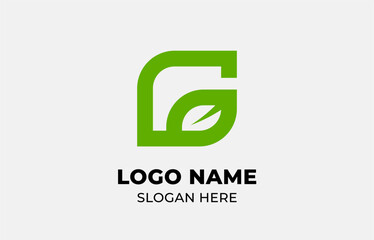 Logo Leaf symbols and Letter G. Template design Nature, tree, go green and growth concept with icon. Editable file
