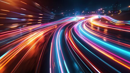 Fototapeta premium Light trail wallpaper