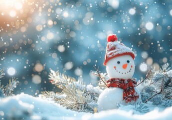 Snowy Day with a Snowman