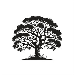 Detailed tree silhouettes - Illustration