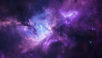 Obraz premium A Cosmic Nebula in a Dark, Starry Sky