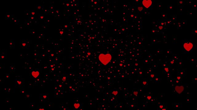 Red hart happy valentine day background