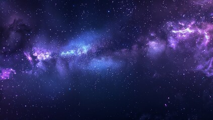 Fototapeta premium A Starry Night Sky with a Nebula in the Distance