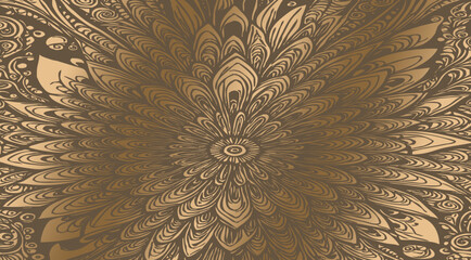 Luxurious golden botanical background. Printable wallpapers, covers, wall art, greeting card, wedding cards, invitations.