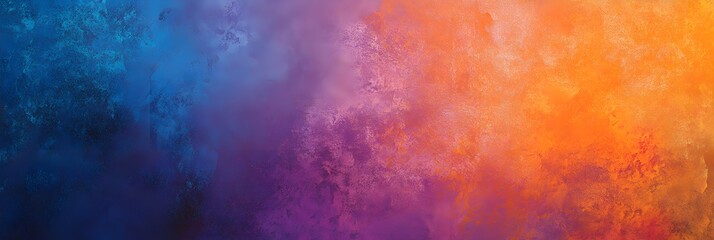 Fototapeta premium Abstract poster banner background, orange blue purple mauve grainy noise texture wall art design