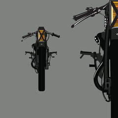 Fototapeta premium motorcycle custom garage logo ready eps 10 format