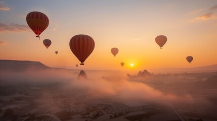 Fototapeta premium Hot air balloon wallpaper
